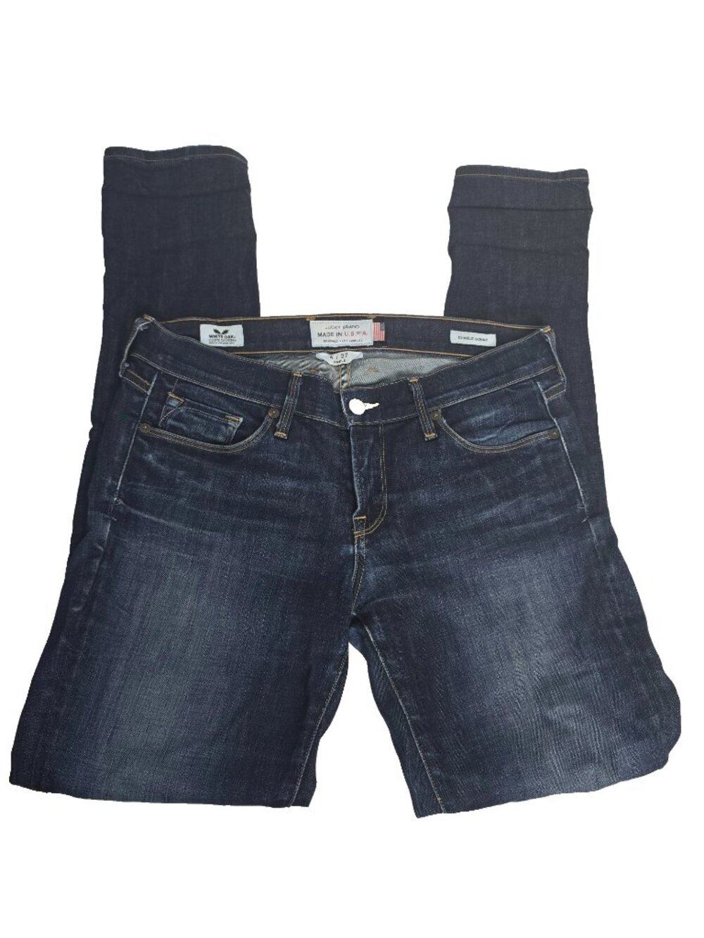 LUCKY‎ BRAND Jeans Charlie Skinny WHITE OAK Cone Denim Size 4/27 Women's Dark